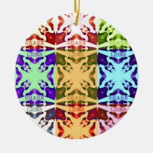 Hakuna Matata lions gift Ceramic Ornament