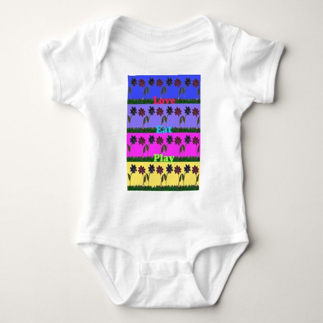 Hakuna Matata Love Eat Play.png Baby Bodysuit (Front)
