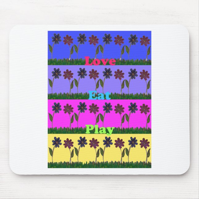 Hakuna Matata Love Eat Play.png Mouse Pad (Front)