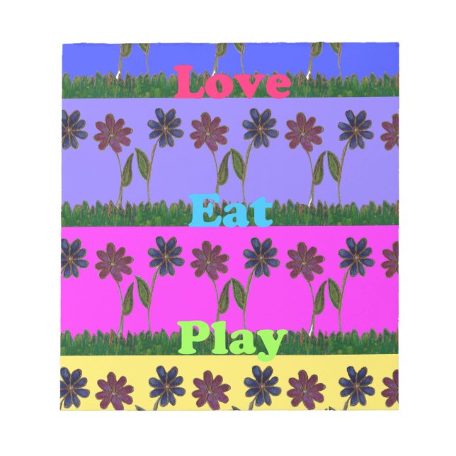Hakuna Matata Love Eat Play.png Notepad (Front)