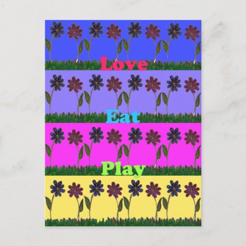 Hakuna Matata Love Eat Playpng Postcard