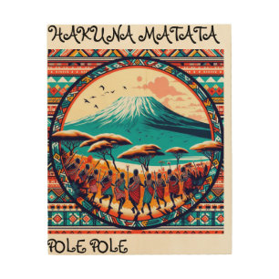 HAKUNA MATATA MASAI WOODEN WALL ART