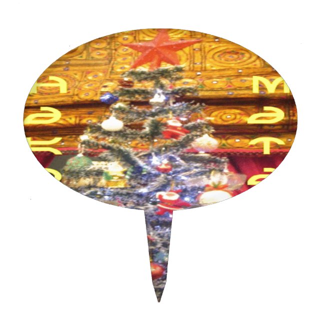 Hakuna Matata Merry Christmas & a Happy New  TREE Cake Topper (Front)