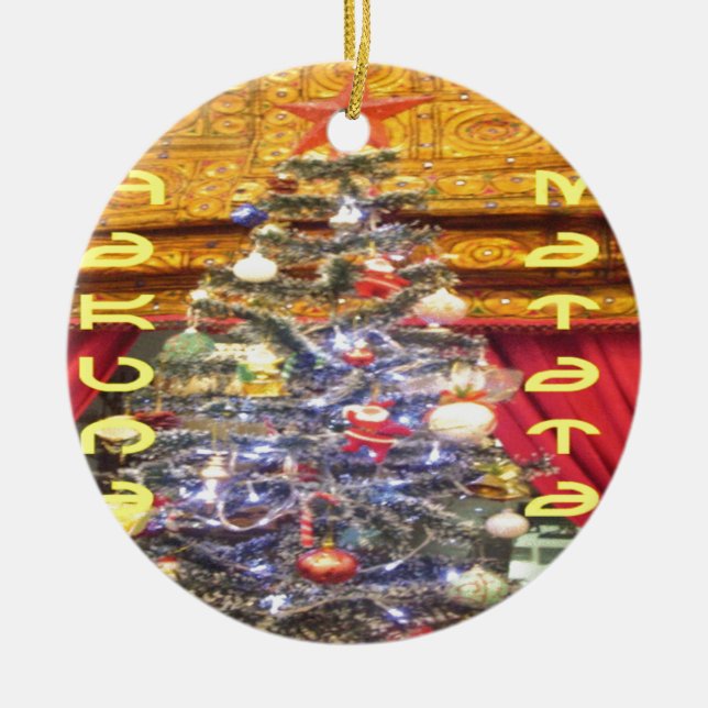 Hakuna Matata Merry Christmas & a Happy New Year.p Ceramic Ornament (Front)