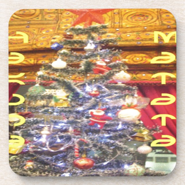 Hakuna Matata Merry Christmas & a Happy New Year.p Drink Coaster (Front)