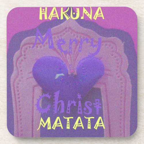 Hakuna Matata Merry Christmas Love  Designjpg Beverage Coaster