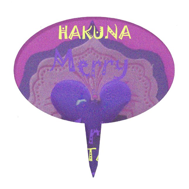 Hakuna Matata Merry Christmas Love  Design.jpg Cake Topper (Front)