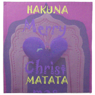 Hakuna Matata Merry Christmas Love  Design.jpg Cloth Napkin