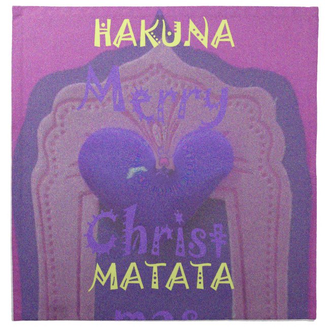 Hakuna Matata Merry Christmas Love  Design.jpg Cloth Napkin (Front)