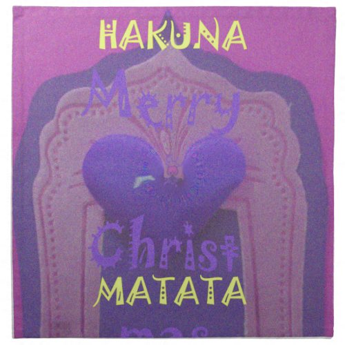 Hakuna Matata Merry Christmas Love  Designjpg Napkin