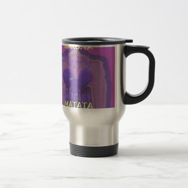 Hakuna Matata Merry Christmas Love  Design. Travel Mug (Right)