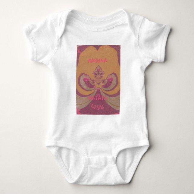 Hakuna Matata Merry Christmas lovely hearts design Baby Bodysuit (Front)