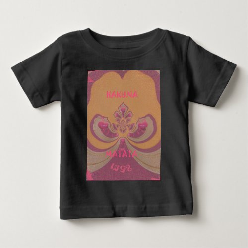 Hakuna Matata Merry Christmas lovely hearts design Baby T_Shirt