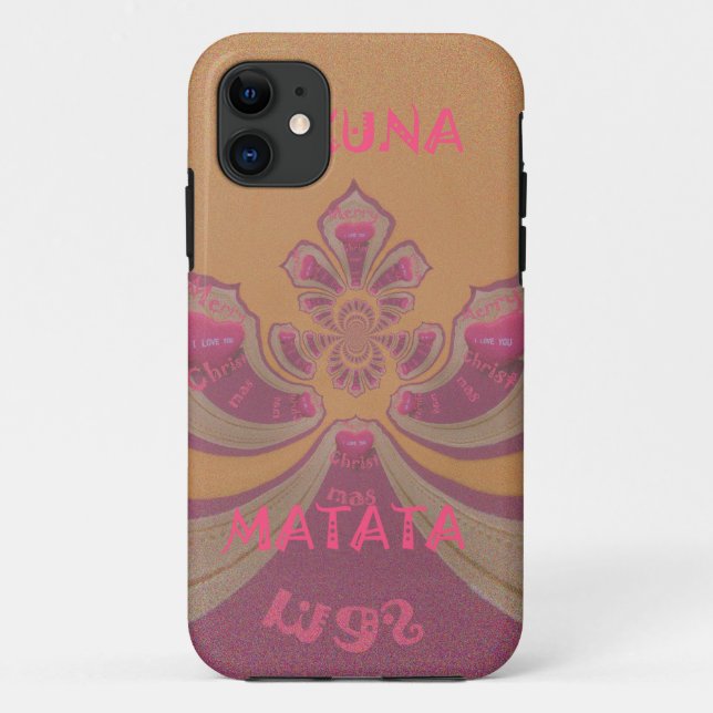 Hakuna Matata Merry Christmas lovely hearts design Case-Mate iPhone Case (Back)
