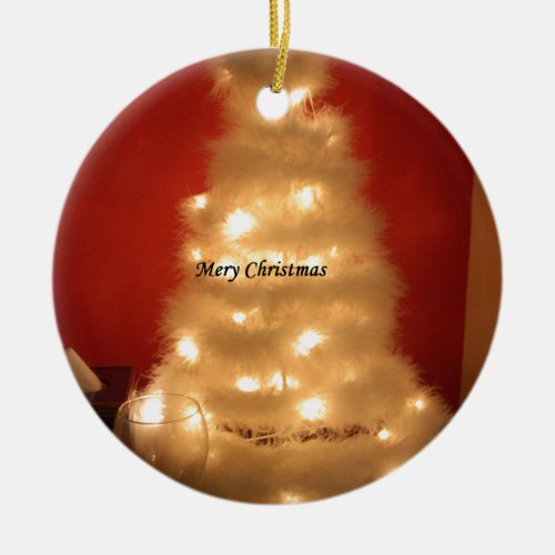 Hakuna Matata Merry Christmas white Ceramic Ornament