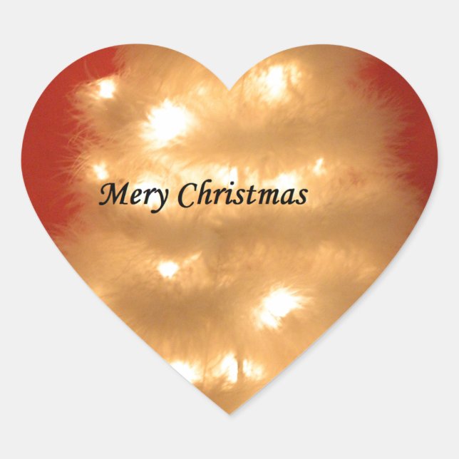 Hakuna Matata Merry Christmas white Heart Sticker (Front)