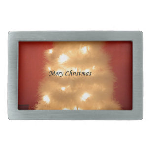 Hakuna Matata Merry Christmas white Rectangular Belt Buckle
