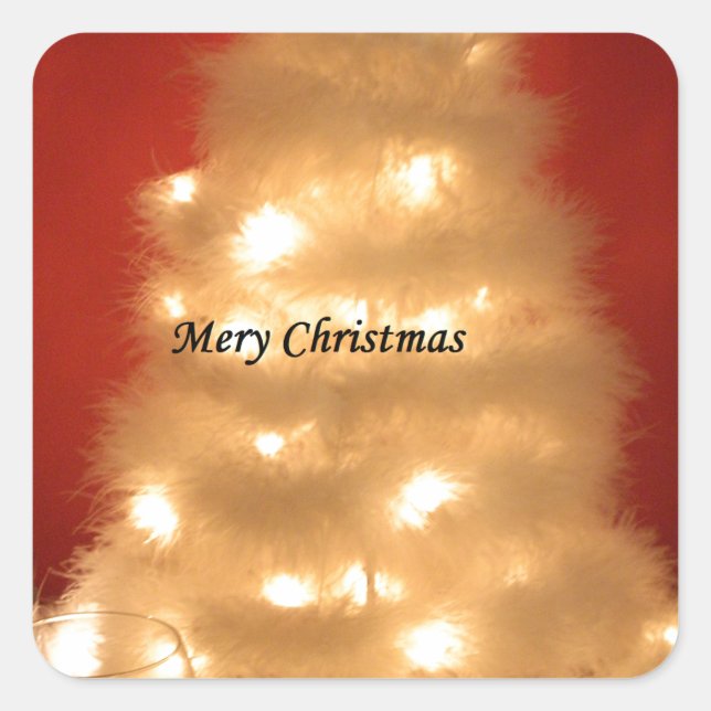 Hakuna Matata Merry Christmas white Square Sticker (Front)