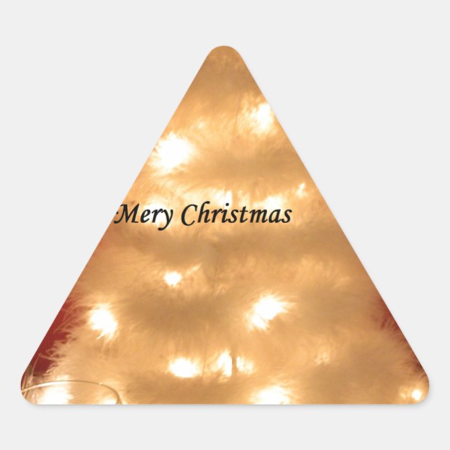 Hakuna Matata Merry Christmas white Triangle Sticker (Front)