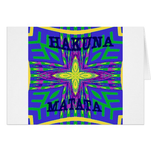 Hakuna matata Mombasa Kanga Cards (Front Horizontal)