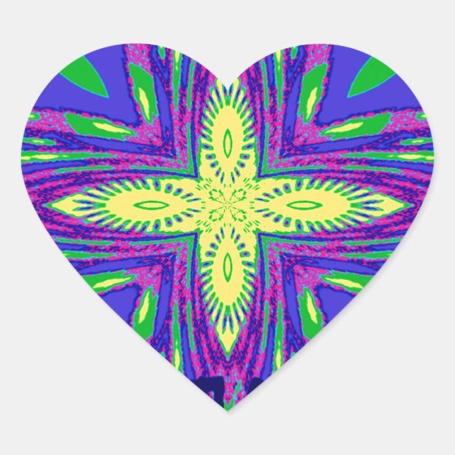 Hakuna matata Mombasa Kanga Heart Sticker (Front)