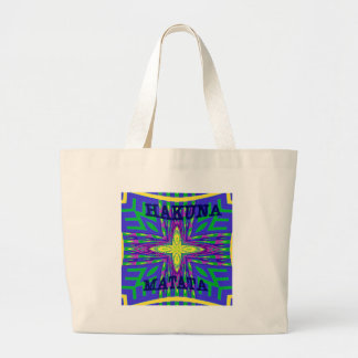 Hakuna matata Mombasa Kanga Large Tote Bag