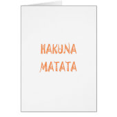 Hakuna Matata Motif Text Art Design (Front)