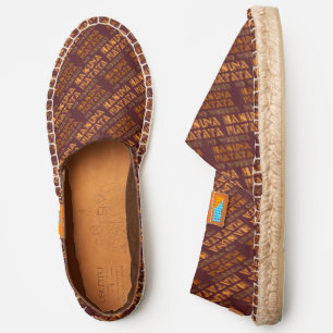 Hakuna Matata No Worries Positive Colorful Text Espadrilles