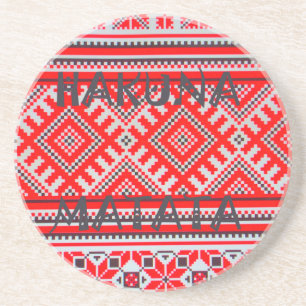 Hakuna Matata - No Worries Swahili Art Collection Drink Coaster