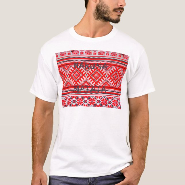 Hakuna Matata - No Worries Swahili Art Collection T-Shirt (Front)