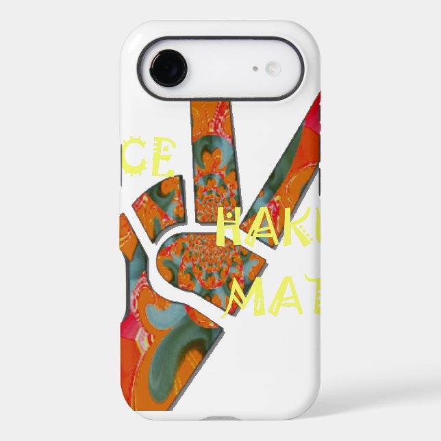 Hakuna Matata Peace Case-Mate iPhone Case (Back)