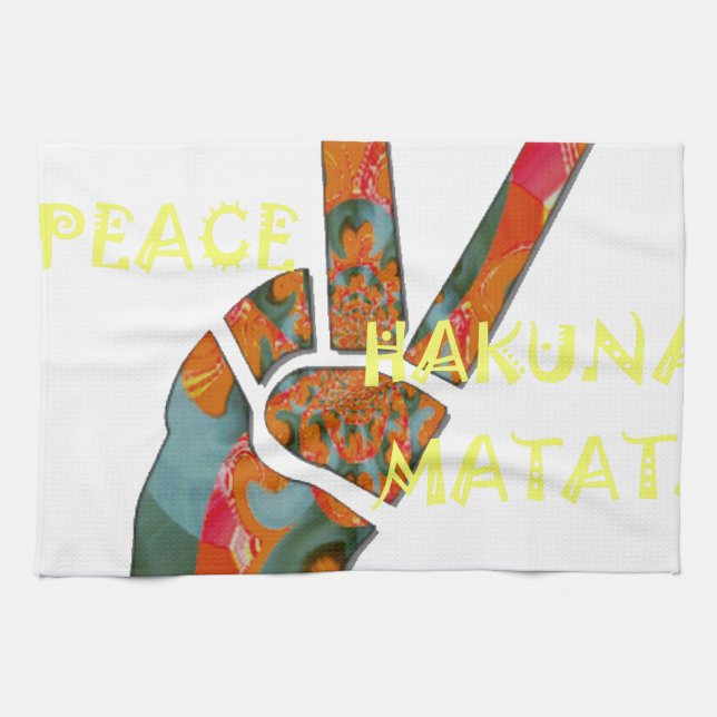 Hakuna Matata Peace Kitchen Towel (Horizontal)