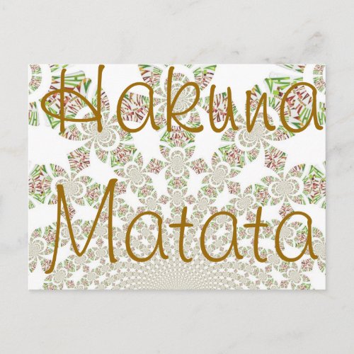 Hakuna Matata Postcard Horizontal _ Customized