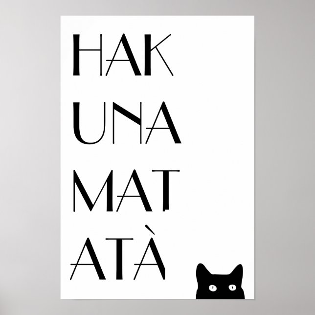 Hakuna Matata Poster (Front)