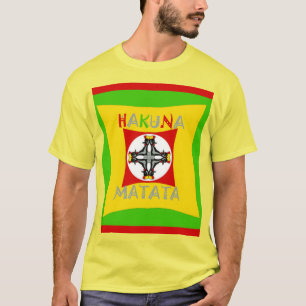Hakuna Matata Rasta Color Red Golden Green T-Shirt