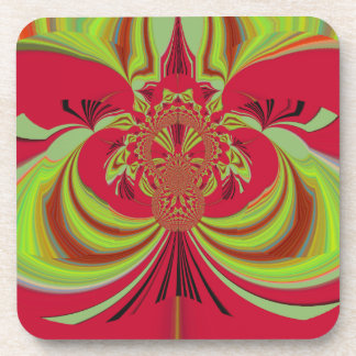 Hakuna Matata red yellow design Beverage Coaster