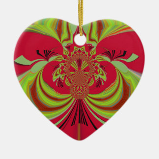 Hakuna Matata red yellow design Ceramic Ornament