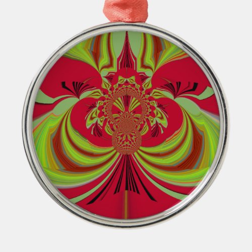 Hakuna Matata red yellow design Metal Ornament