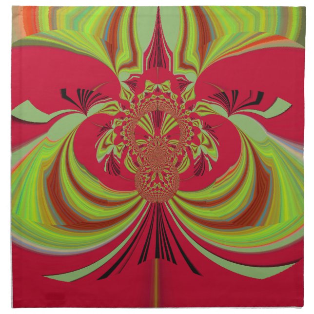 Hakuna Matata red yellow design Napkin (Front)