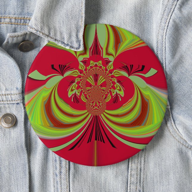 Hakuna Matata red yellow design Pinback Button (In Situ)