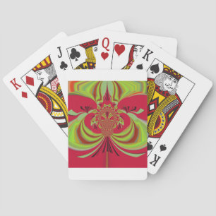 Hakuna Matata red yellow design Poker Cards