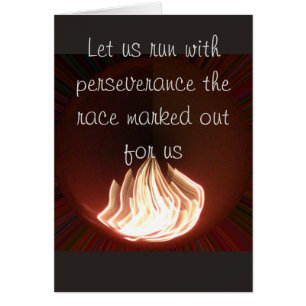 Hakuna Matata run with perseverance (Hebrew 12) Cards