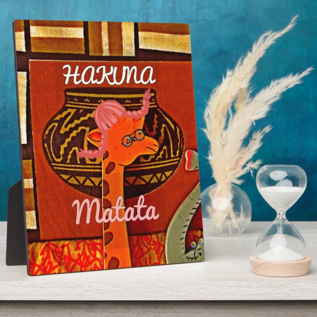 Hakuna Matata Safari Charm: Tiles, Clock & Plaque  (Side)