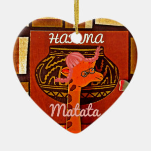 Hakuna Matata Safari Charm: Tiles, Clock & Plaque Ceramic Ornament