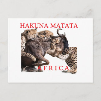 Hakuna Matata Safari Postcard | Wild Animals 