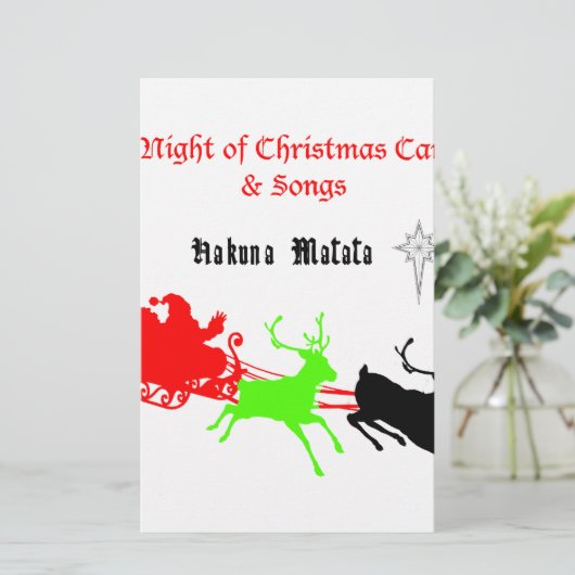 Hakuna Matata Santa's gifts with carol singing.png (Standing Front)