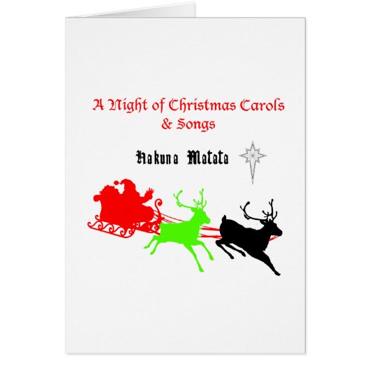 Hakuna Matata Santa's gifts with carol singing.png (Front)