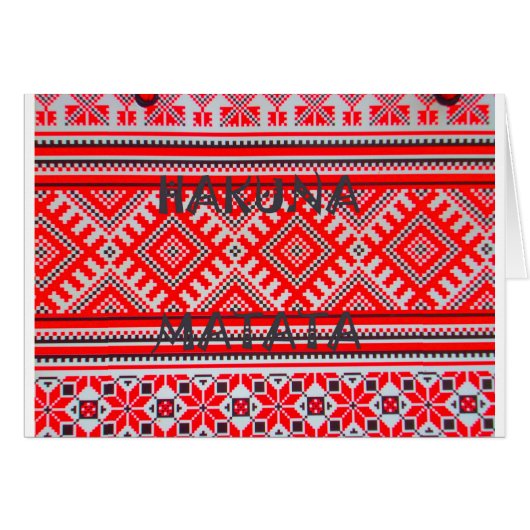 Hakuna Matata Seamless Geometrical Pattern (Front Horizontal)