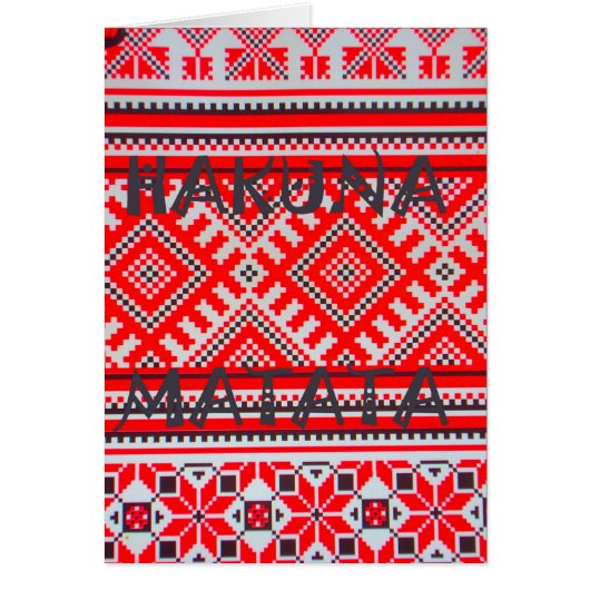 Hakuna Matata Seamless Geometrical Pattern Cards (Front)