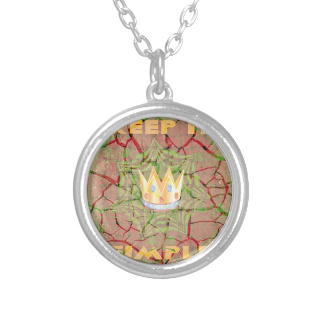 Hakuna matata silver plated necklace (Front)